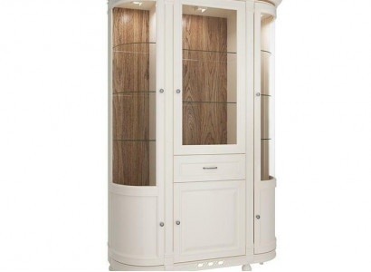 Armoire Classique Vitrine en Bois Noble de Luxe en Verre Armoire en Bois Étagère